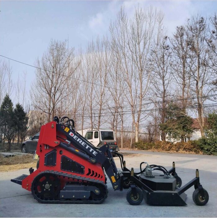 Derette Lawn Mower attachment for mini skid steer loader
