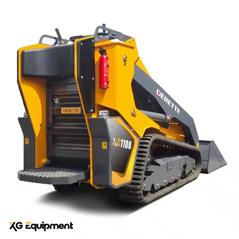 XC1100 showing the dual rear fuel tanks designed for extended runtime on the jobsite.