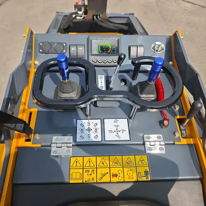 The Murphy LCD instrument display on the XC1100 providing real time status updates for the Kubota engine.