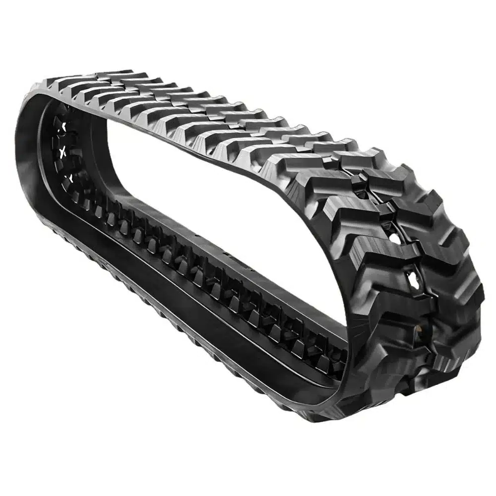 A high-durability OEM rubber track for the Derette V1000 featuring an optimized tread design for excellent grip.